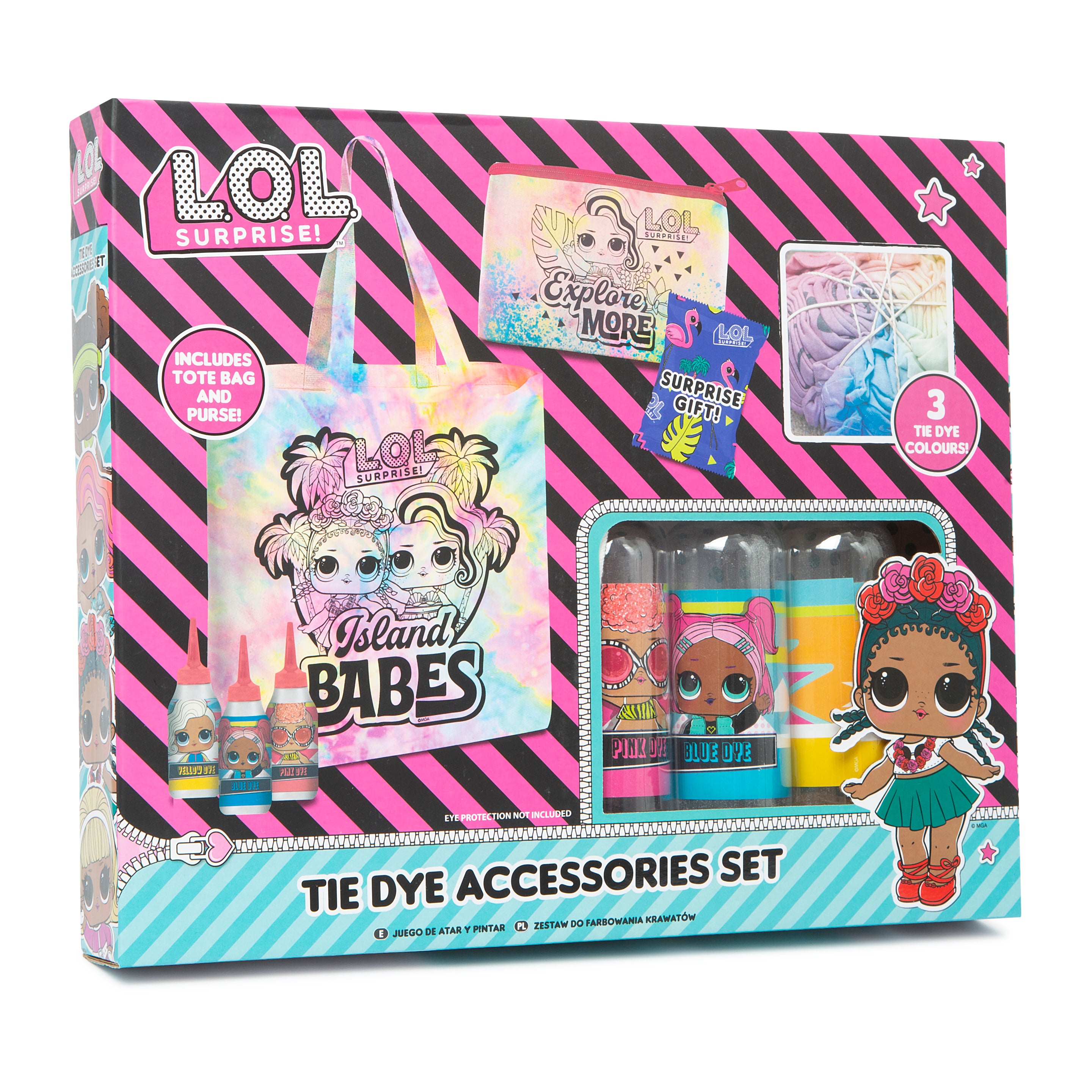 LOL Surprise Tie Dye Accessories Set Craft Set Creative Play Gift Tote Bag Purse LOL Surprise Tie Dye Accessories Set Craft Set Creative Play Gift Tote Bag Purse